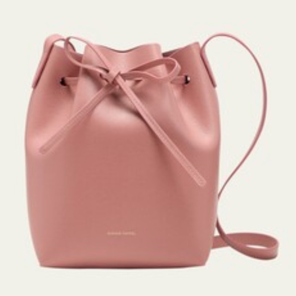 Mansur Gavriel pink mini mini bucket bag . Worn once . Like new.